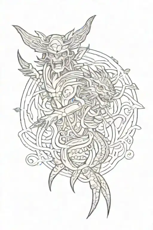 Raiden and Megha name tattoo tattoo design idea