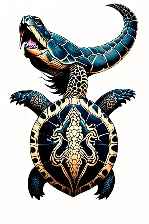 Navy Shellback turtle badass tattoo design idea