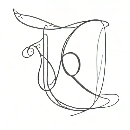 initials of R and D in cursive writing tattoo design idea