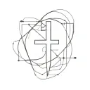 number 7 with cross made tattoo design idea
