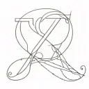 number 7 with cross made tattoo design idea