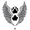 stars hearts infinity paw print angel wing tattoo tattoo design idea