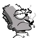 Bart Simpson Smoking tattoo design idea