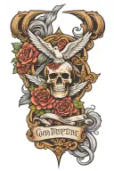 writing: God, Discipline, Determination, Dignity tattoo design idea