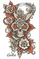 writing: God, Discipline, Determination, Dignity tattoo design idea