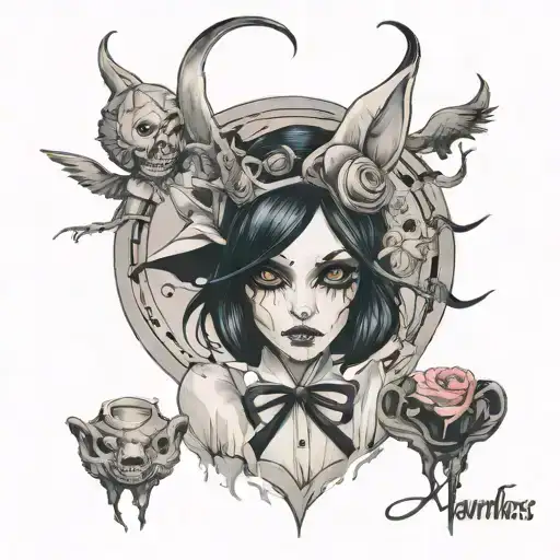 Alice returns to madness returns themes tattoo tattoo design idea