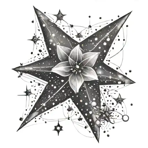 Pleiades Constellation tattoo design idea