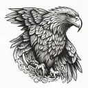 Wedge Tailed Eagle tattoo design idea