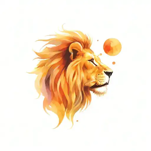 lions face made from the outline of a crab's body tattoo design idea