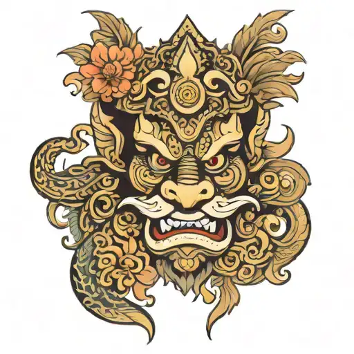 barong Indonesian style tattoo tattoo design idea