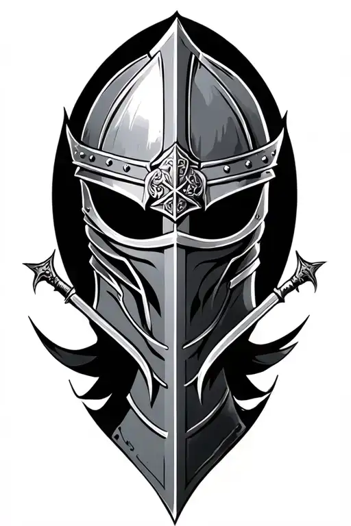 templar knight tattoo design idea
