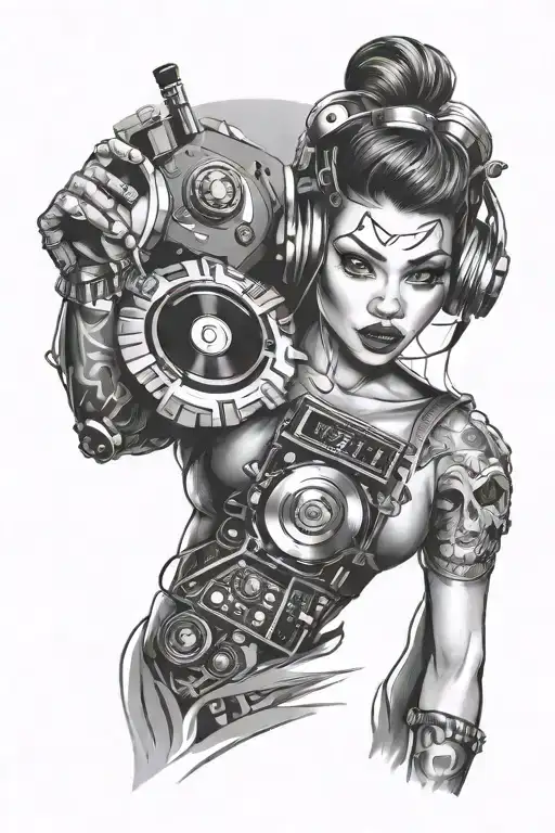 DJ sleeve tattoo tattoo design idea