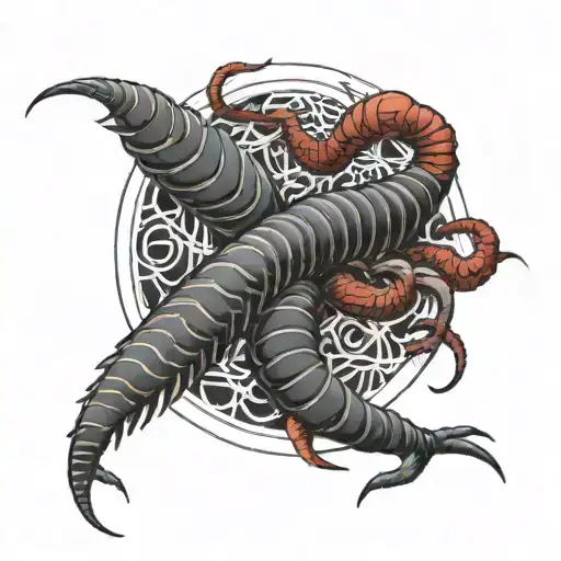 tokyo ghoul centipede tattoo design idea