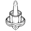 Wedding ring finger tattoo design idea