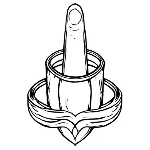 Wedding ring finger tattoo design idea