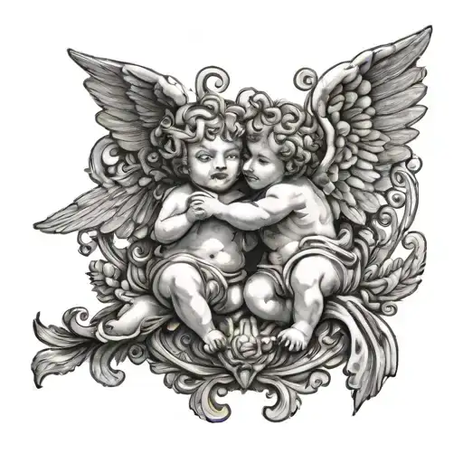cherubs tattoo design idea