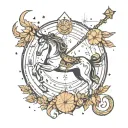 Sagittarius constellation tattoo design idea