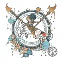 Sagittarius constellation tattoo design idea