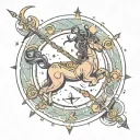 Sagittarius constellation tattoo design idea