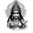 Lakshmi tattoo design idea