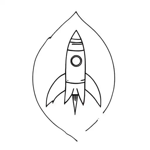 rocket going tattoo design idea