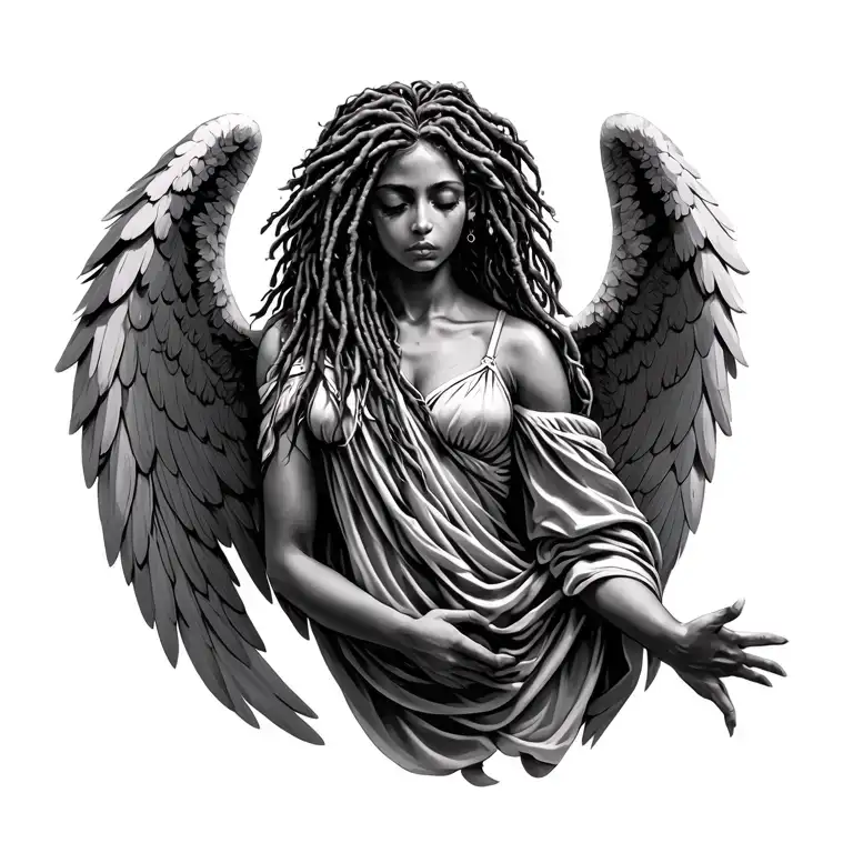 angels dreads tattoo design idea
