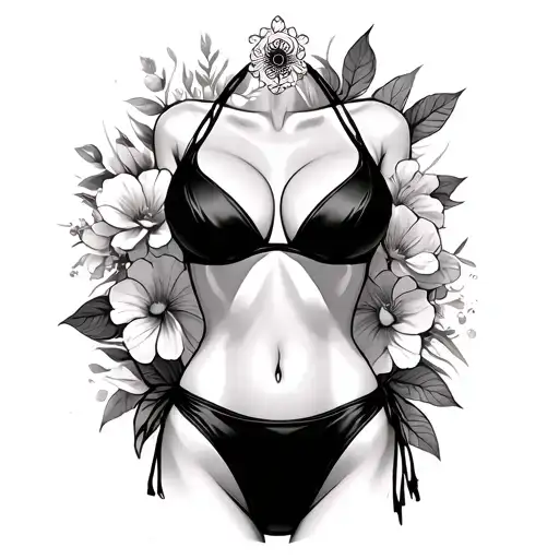 Bikini Line tattoo design idea