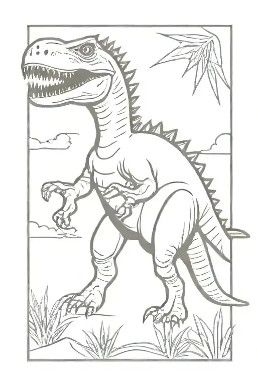 spinosaurus tattoo design idea