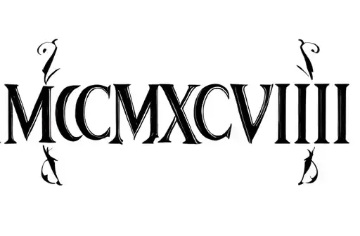 "MCMXCVIII" tattoo design idea