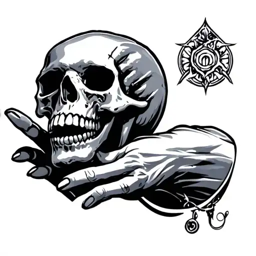 Skull Hand tattoo design idea