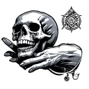 Skull Hand tattoo design idea