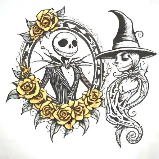 nightmare before Christmas tattoo design idea