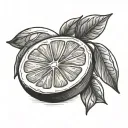 lemon slice tattoo design idea