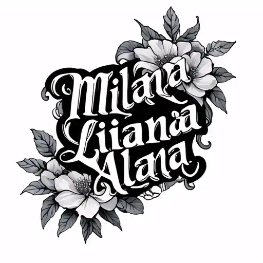"Milana Liliana Alana" harts tatoo tattoo design idea