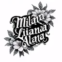 "Milana Liliana Alana" harts tatoo tattoo design idea