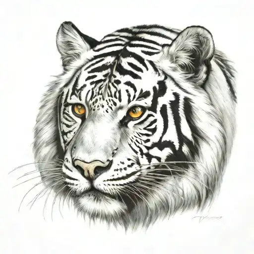 panther, white tiger, orange tiger, house cat tattoo design idea