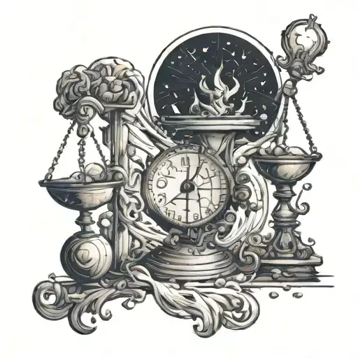 stoicism balance/scale temperance Jesuit tantrum quantum tattoo design idea