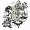 stoicism balance/scale temperance Jesuit tantrum quantum tattoo design idea