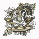 stoicism balance/scale temperance Jesuit tantrum quantum tattoo design idea