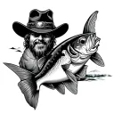 Whiskey Walley Fishing tattoo design idea
