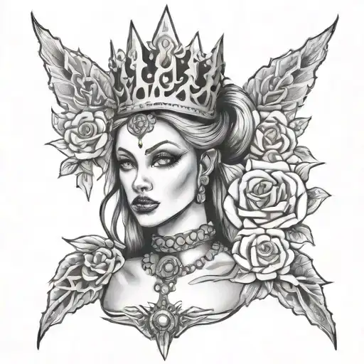 pagen thug princess   tattoo design idea