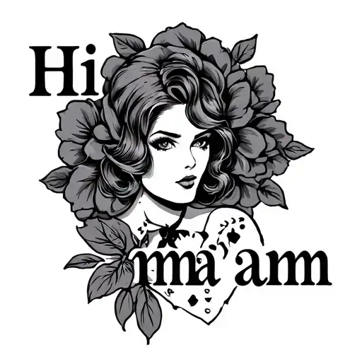 "Hi ma'am" hi ma'am tattoo design idea