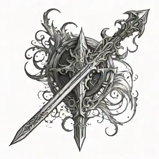 dark souls 3 weapon tattoo design idea