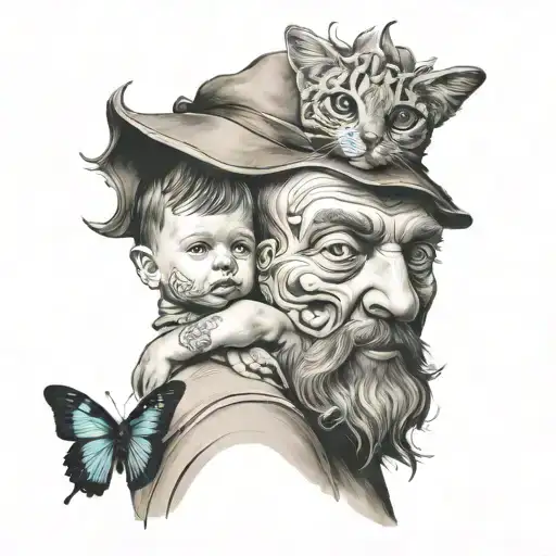 my nephew was on my shoulder tattoo tattoo design idea