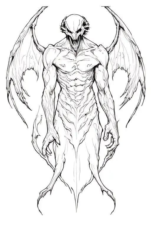 deamon incubus tattoo design idea