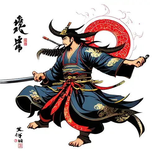 japanese shogun rising once again tattoo design idea