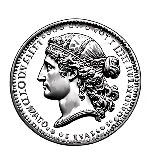 Roman Coin tattoo design idea