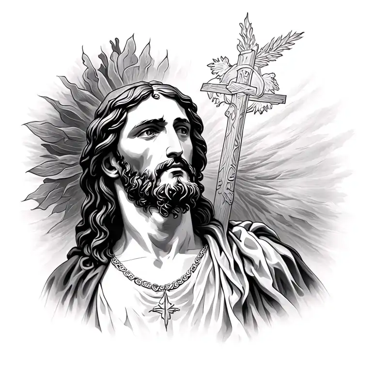 jesus christ tattoo design idea
