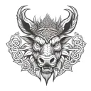 angry boar head wearing a crown With Blue Eyes looking straight Tattoo Design Featuring Celtic Trinity Knot Tattoo  tattoo design idea