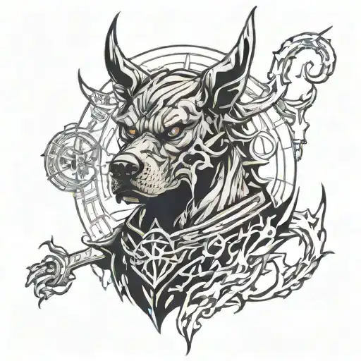 devil dogs tattoo design idea